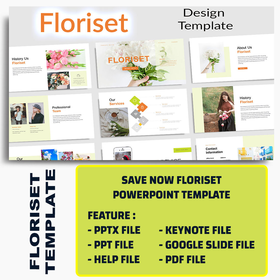 Floriset Persentation Template preview image.