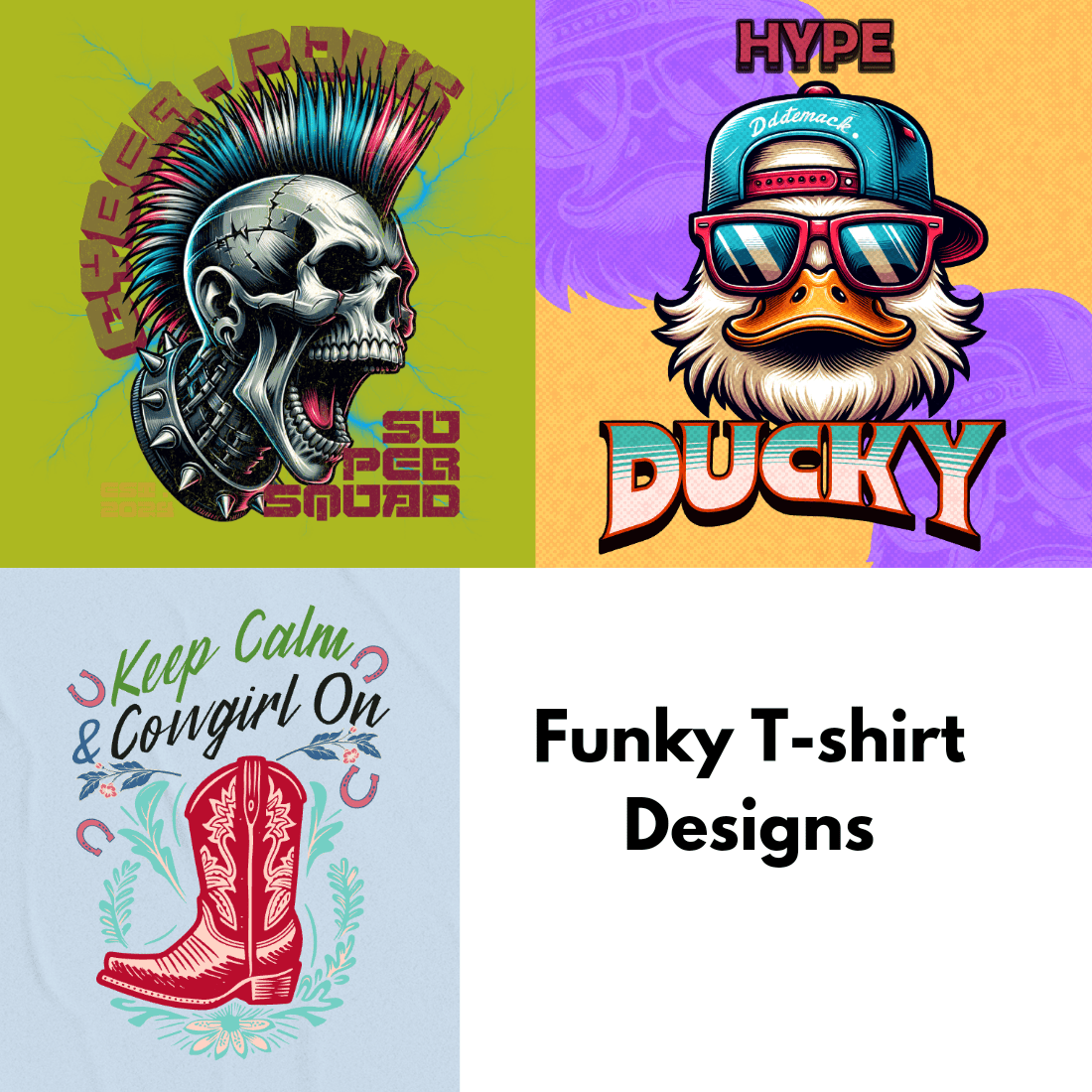 Funky T-shirt Designs cover image.