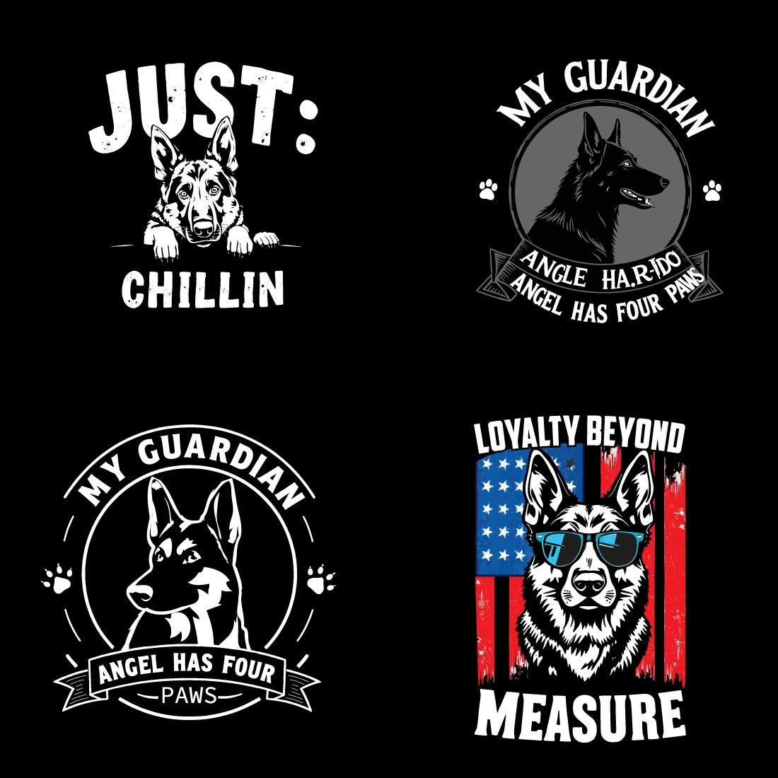 31 German Shepherd Patriotic T-Shirt Bundle preview image.