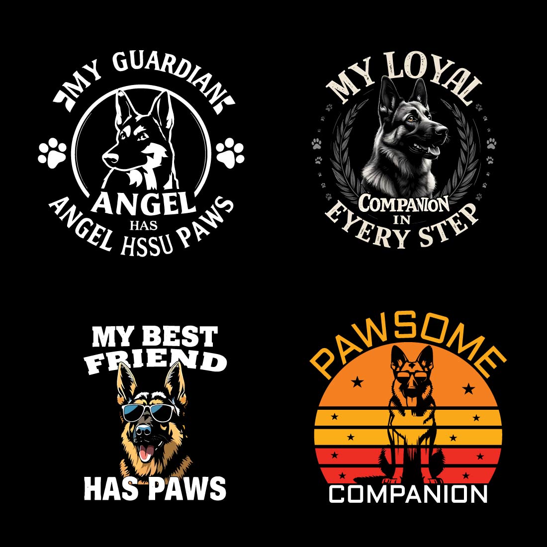 31 German Shepherd Patriotic T-Shirt Bundle cover image.