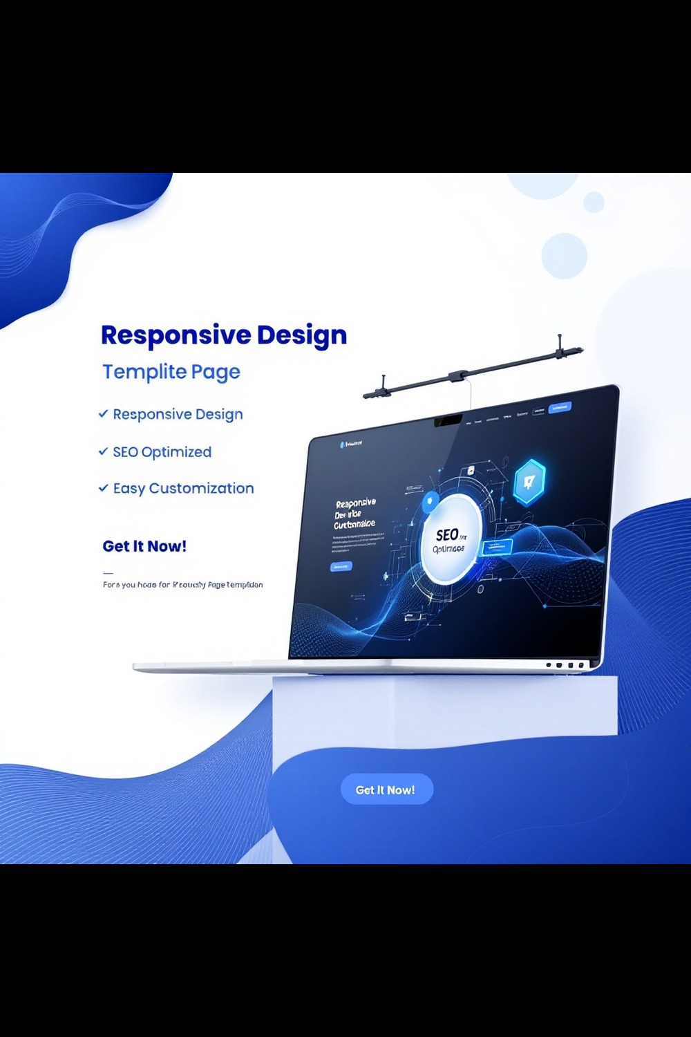 SaaSify – Modern SaaS Landing Page Template pinterest preview image.