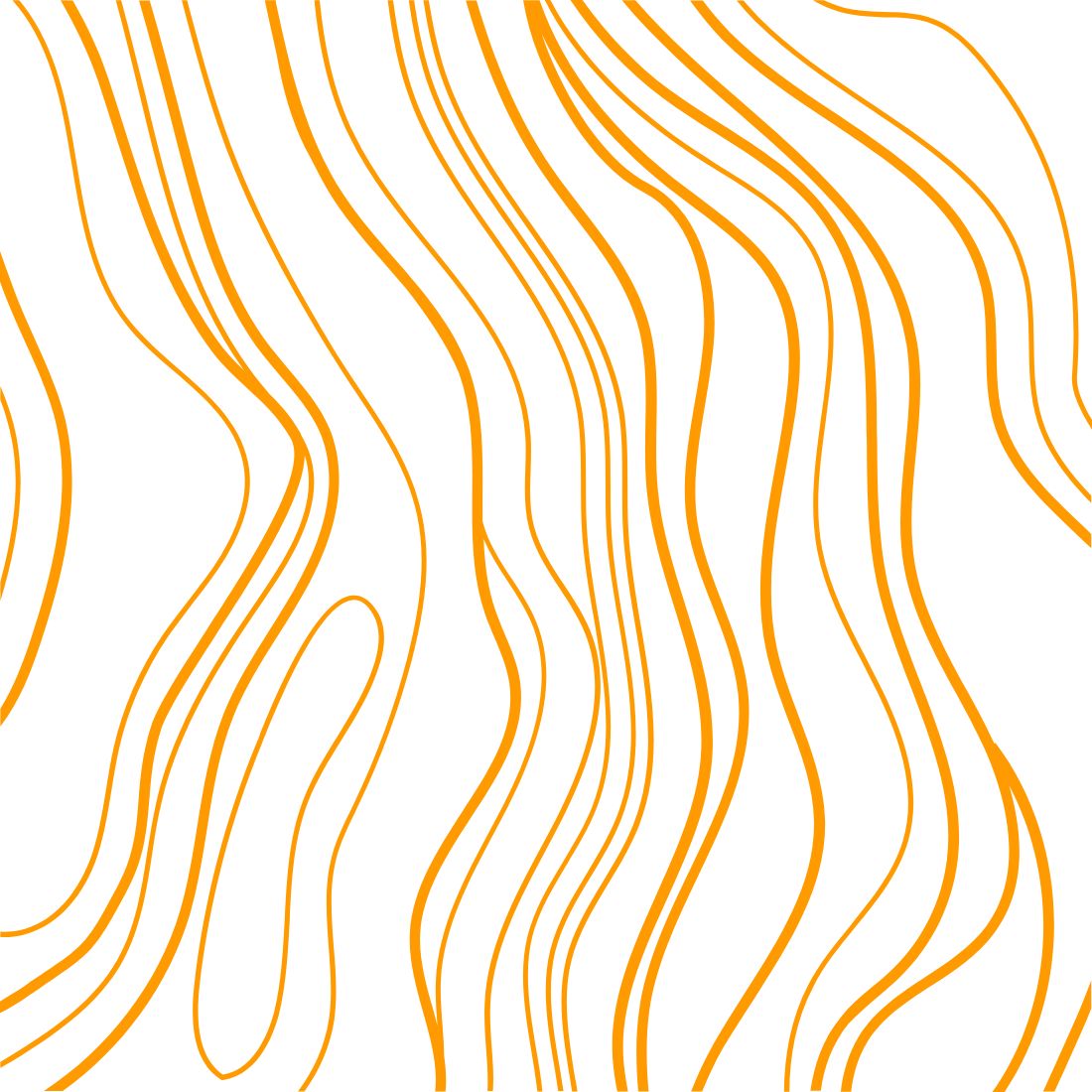 Abstract Wavy Line Pattern in Orange preview image.