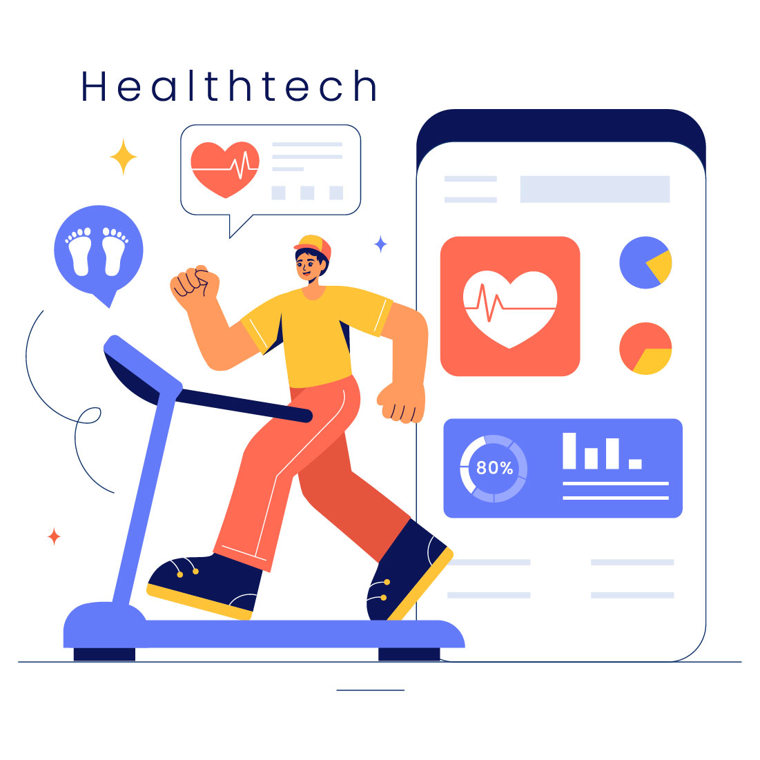 9 Health Tech Devices Illustration cover image.