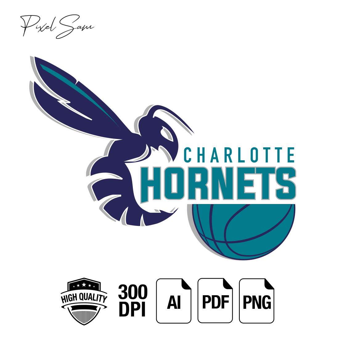 HORNETS SPORT TSHIRT DESIGN preview image.