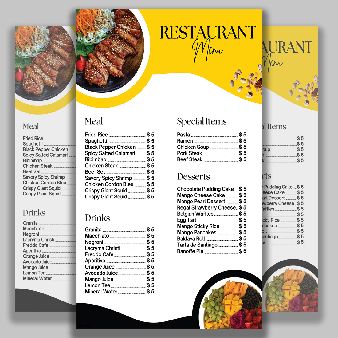 hotel menu list 1 433