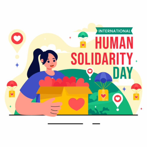 11 International Human Solidarity Day Illustration cover image.