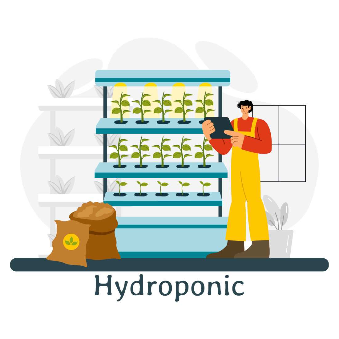 9 Hydroponics Technology Illustration preview image.