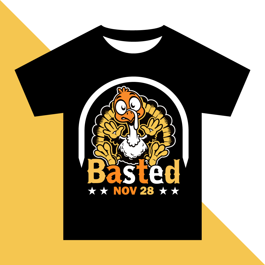 Busted Nov 28 Thanksgiving T-Shirt Design cover image.