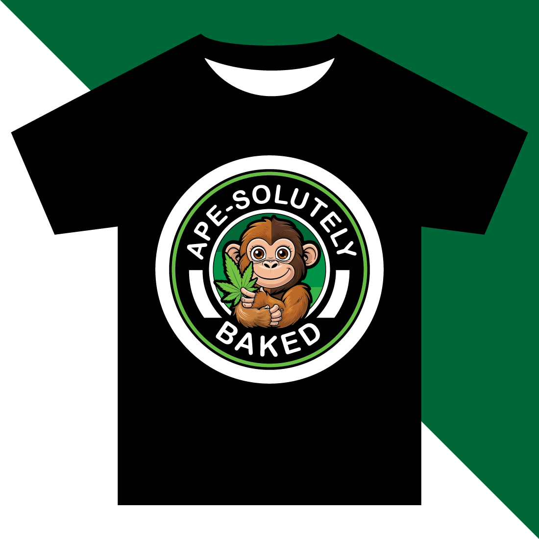 Ape-Solutely Baked T-Shirt Design preview image.