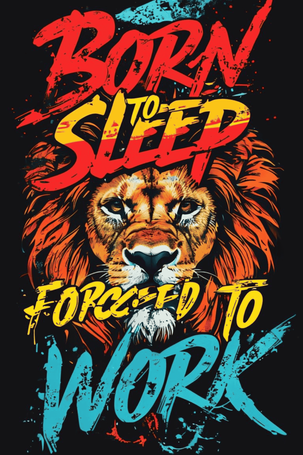 New Lion and Rabbit T-shirt Designs pinterest preview image.