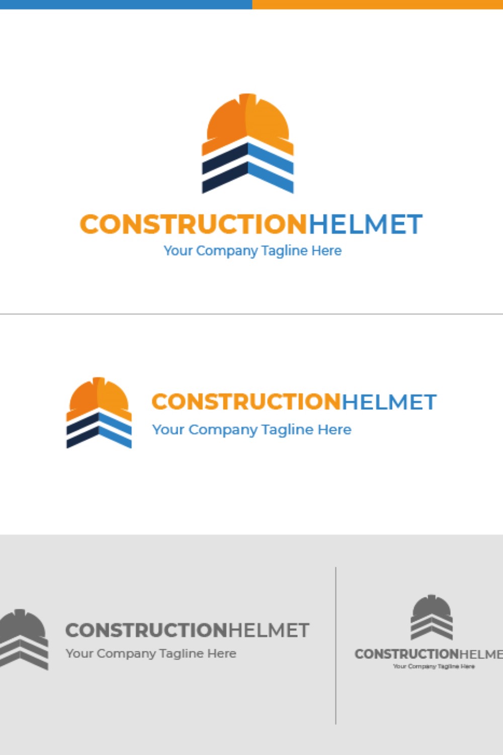 Construction Helmet Logo pinterest preview image.