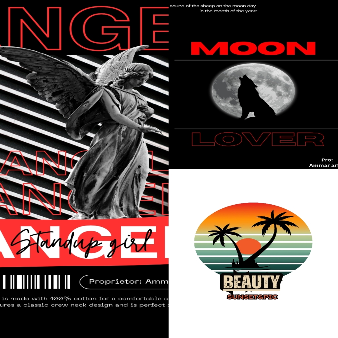 T shirt design and some time other assets use the desigh cover image.