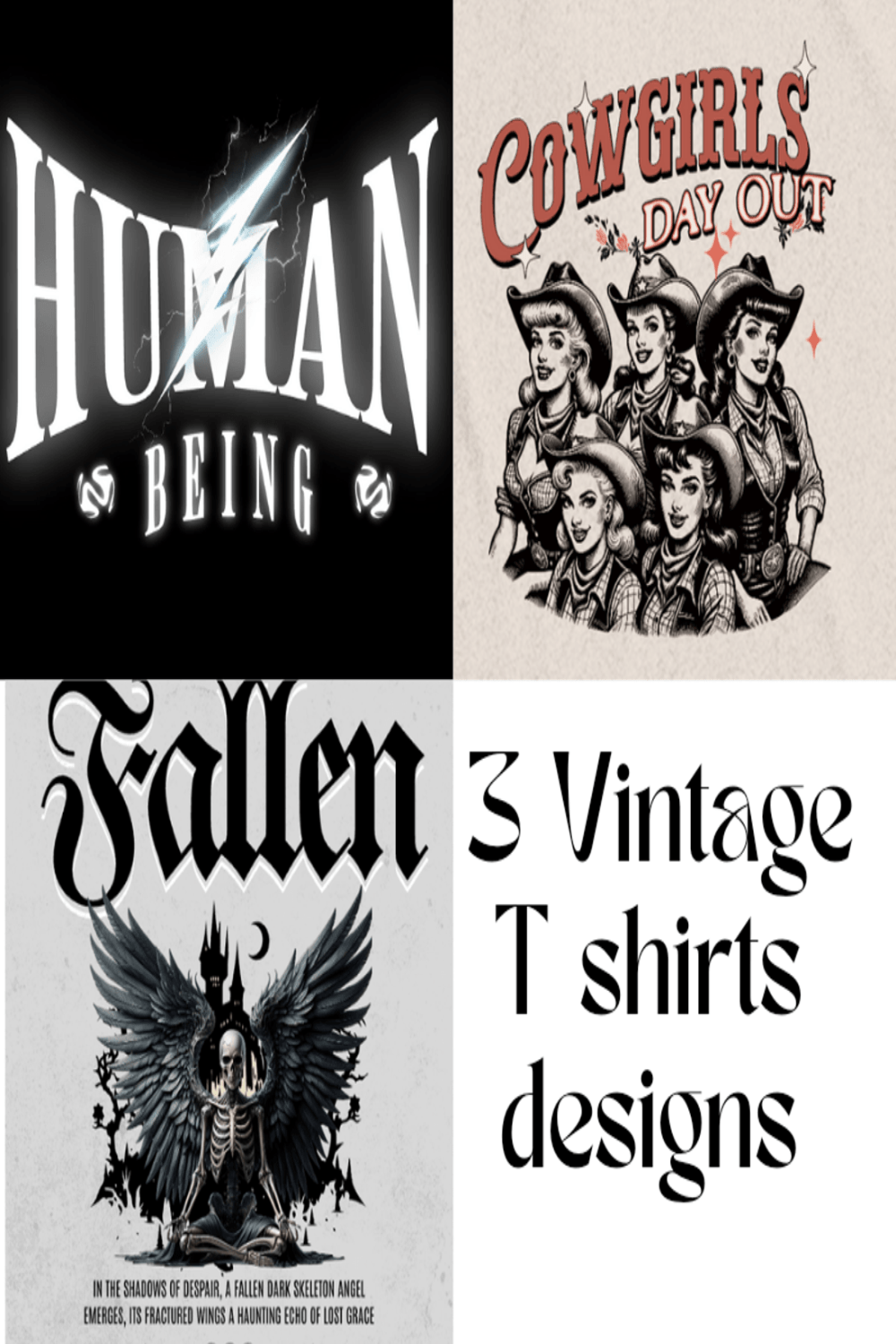 Vintage Tshirts designs pinterest preview image.