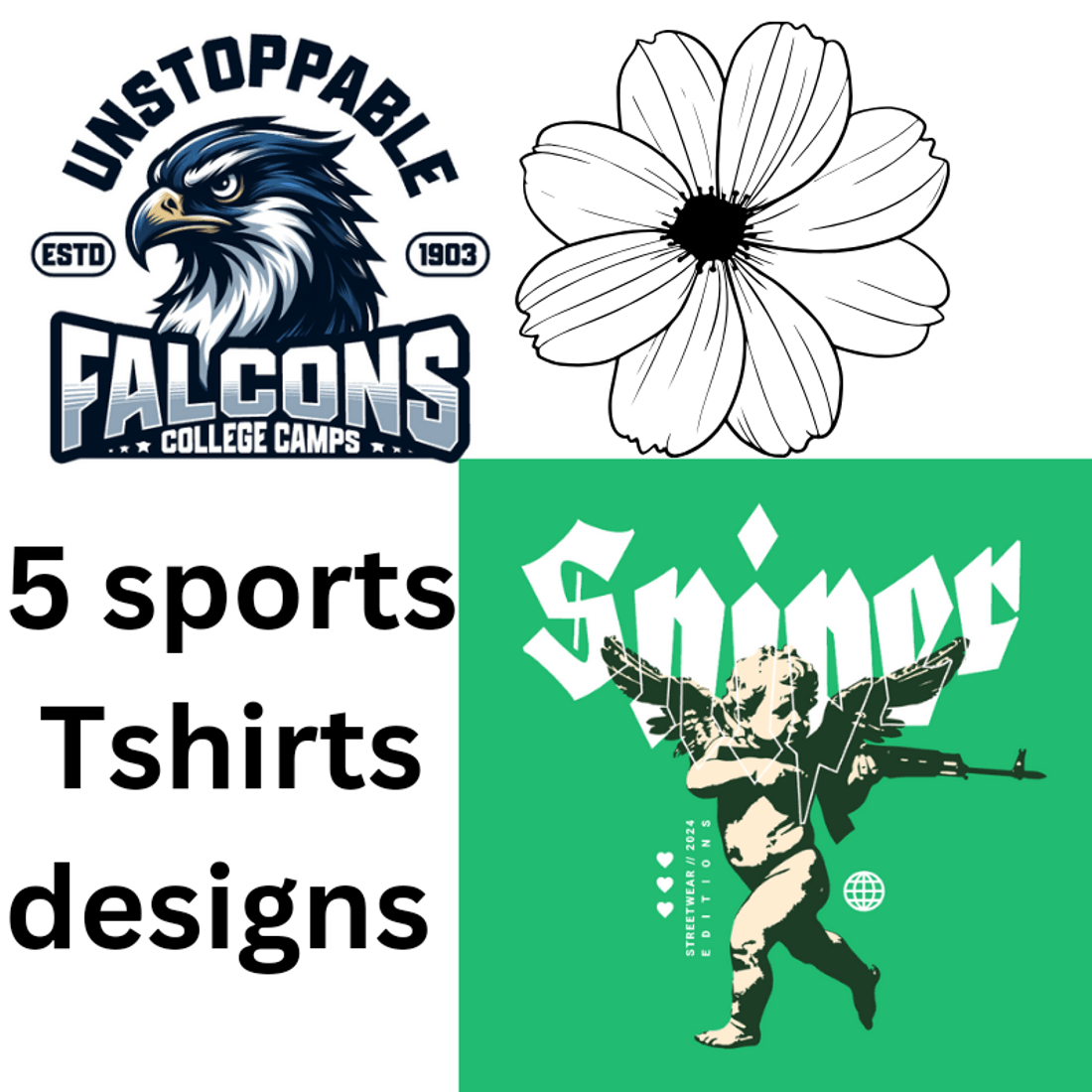 Sports T- shirts designs preview image.