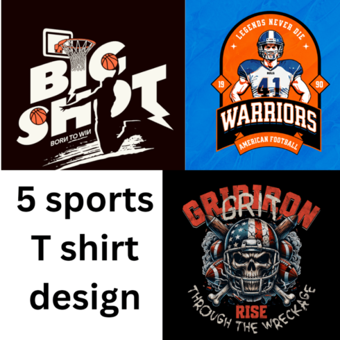 Sports T- shirts designs cover image.