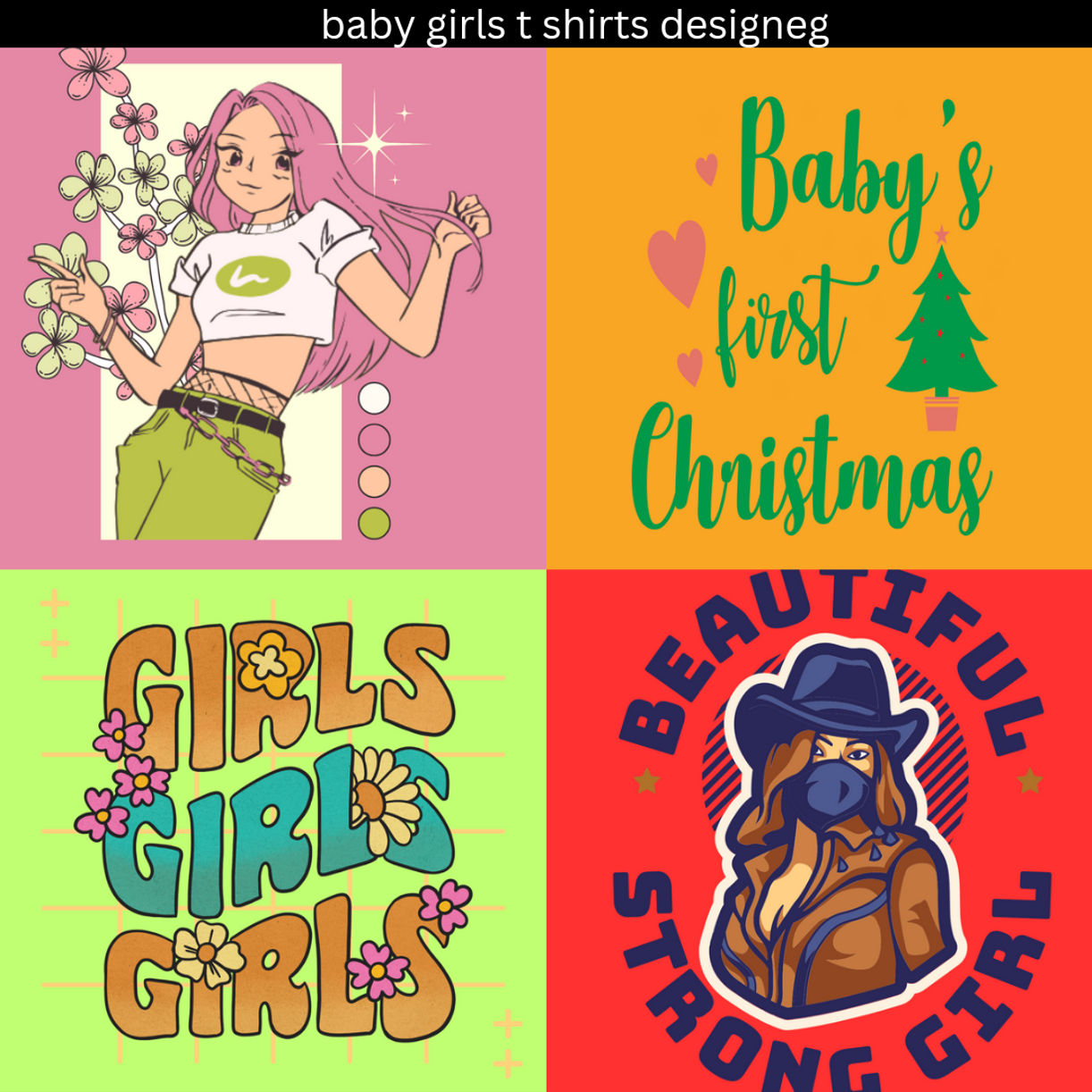 baby girls t shirts designeg cover image.