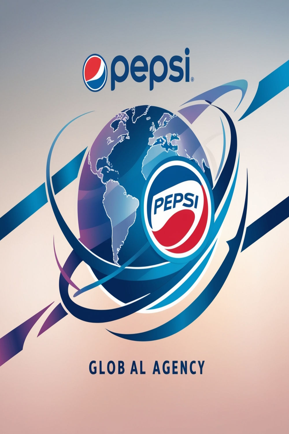 Retro-Inspired Pepsi Agency Logo pinterest preview image.