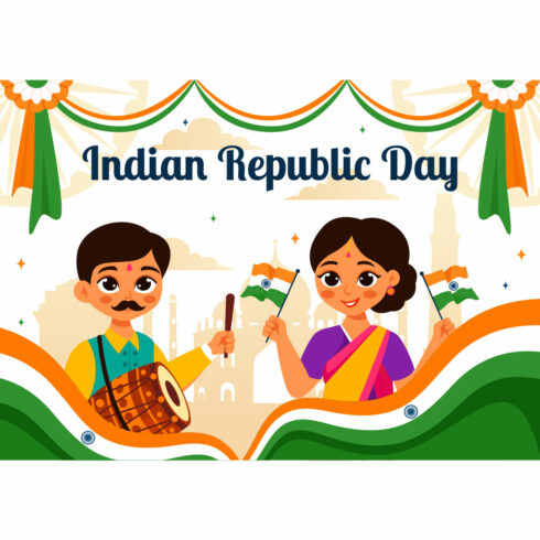 13 India Republic Day Illustration cover image.