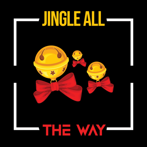 "Festive 'Jingle All the Way' Christmas T-Shirt with Charming Jingle Bell Icon – Simple & Trendy Holiday Design" cover image.