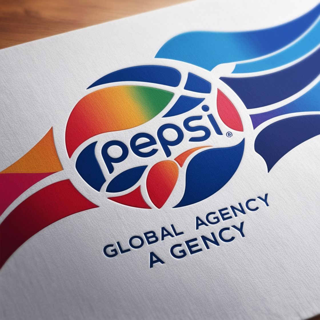 Retro-Inspired Pepsi Agency Logo preview image.