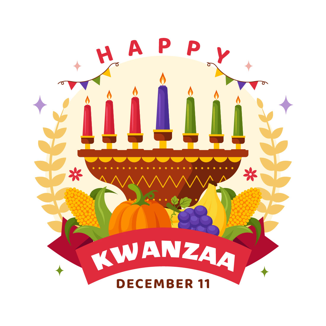 12 Happy Kwanzaa Celebration Illustration preview image.