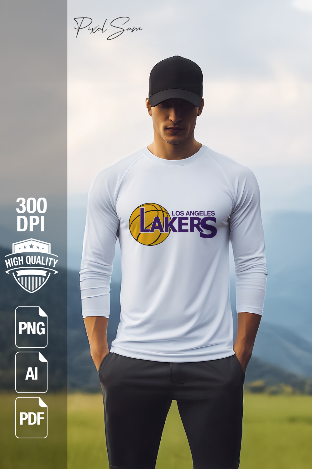 LAKERS SPORT T-SHIRT DESIGN pinterest preview image.