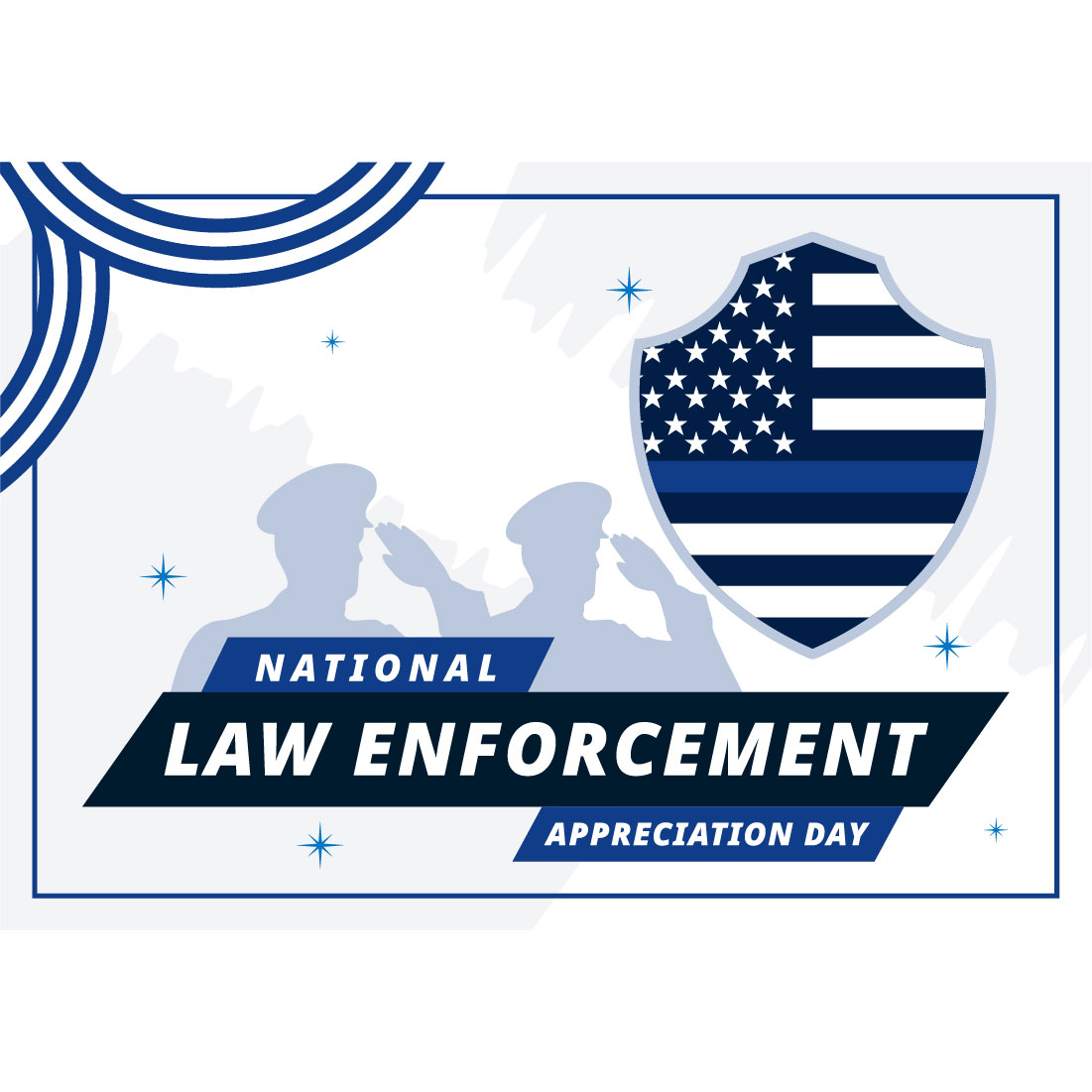 11 Law Enforcement Appreciation Day Illustration preview image.