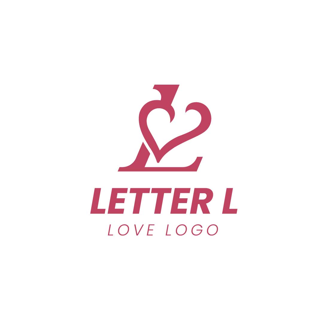 Creative Letter L and love logo design cover image.