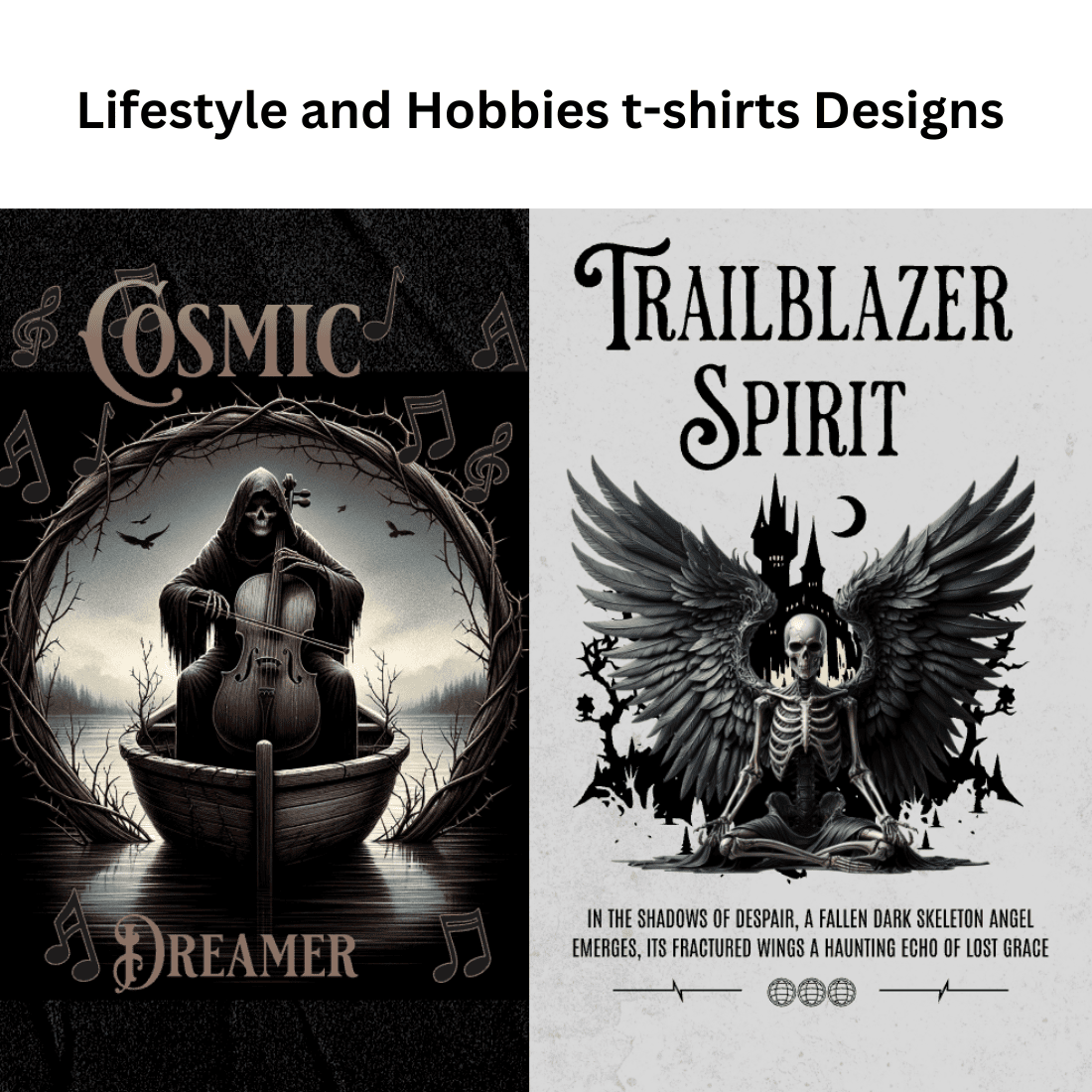 Lifestyle and Hobbies t-shirts Designs preview image.