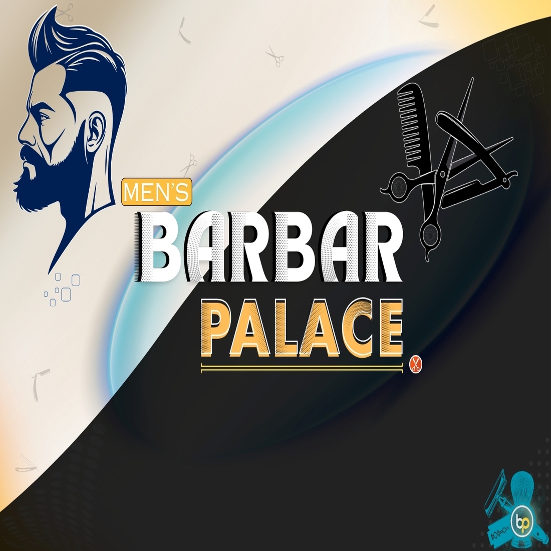 "MENS'S GROOMING LOGO DESIGN FOR BARBAR SHOP BRANDING TEMPLATE" preview image.