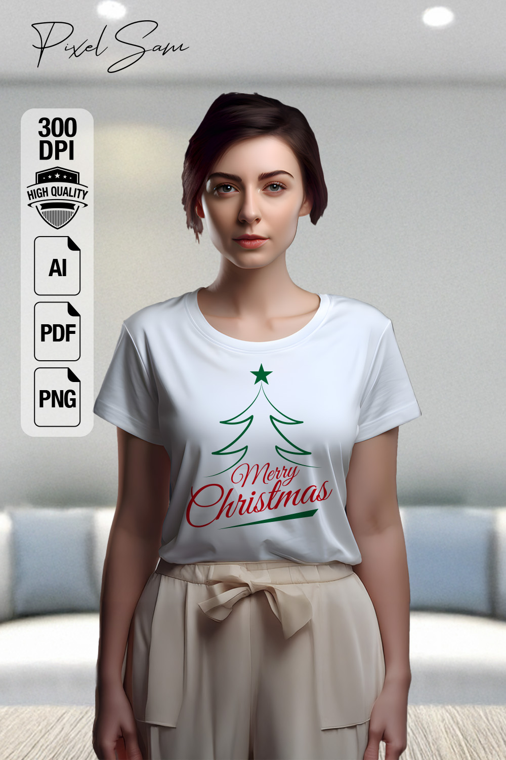 CHRISTMAS 2 TSHIRT DESIGN pinterest preview image.