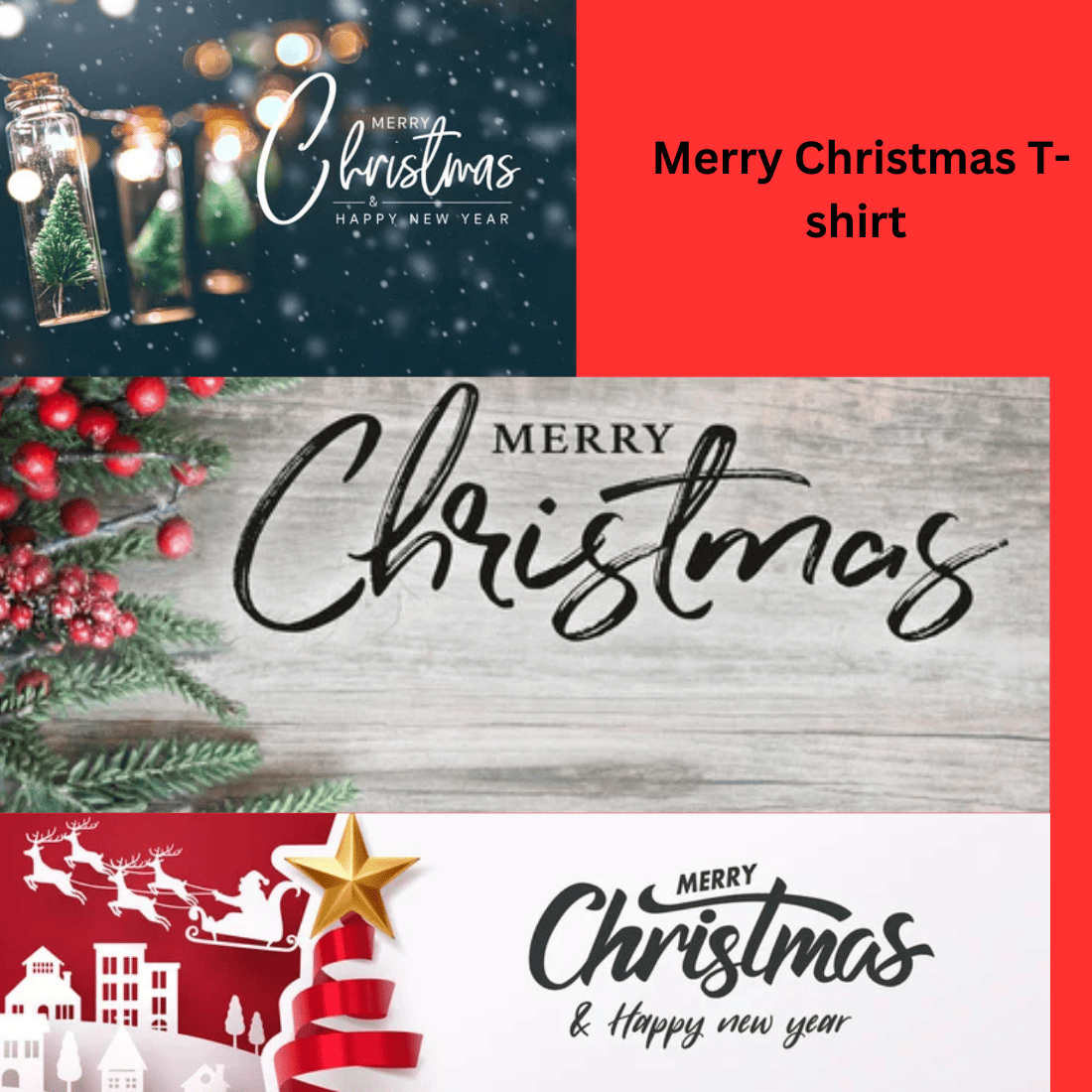 Merry Christmas T-shirt preview image.