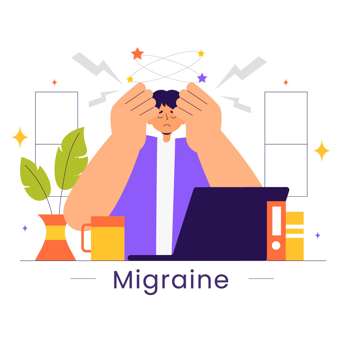 9 Headache and Migraine Illustration cover image.