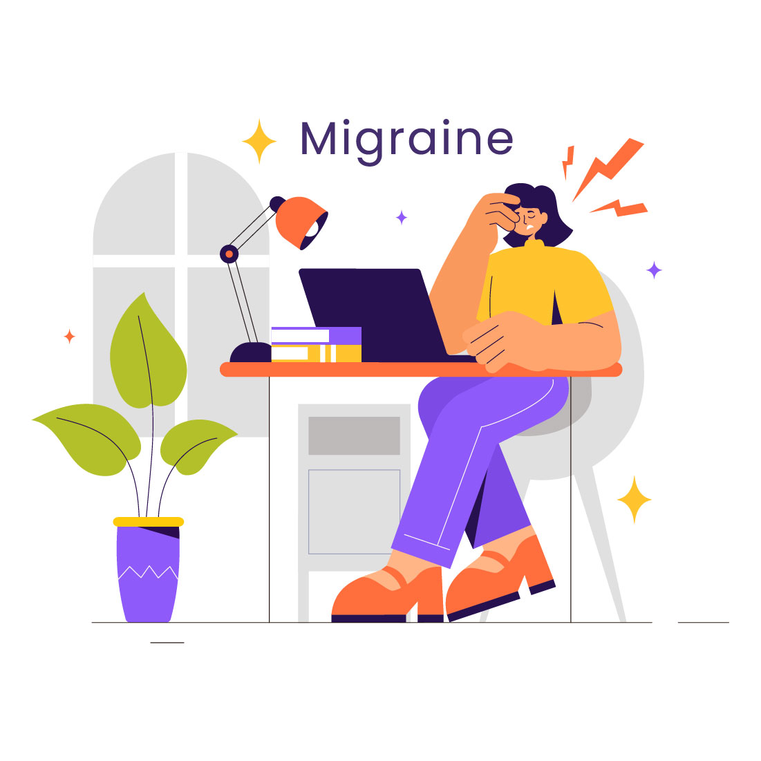 9 Headache and Migraine Illustration preview image.