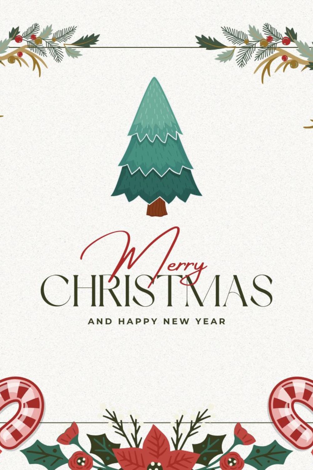 Merry Christmas pinterest preview image.