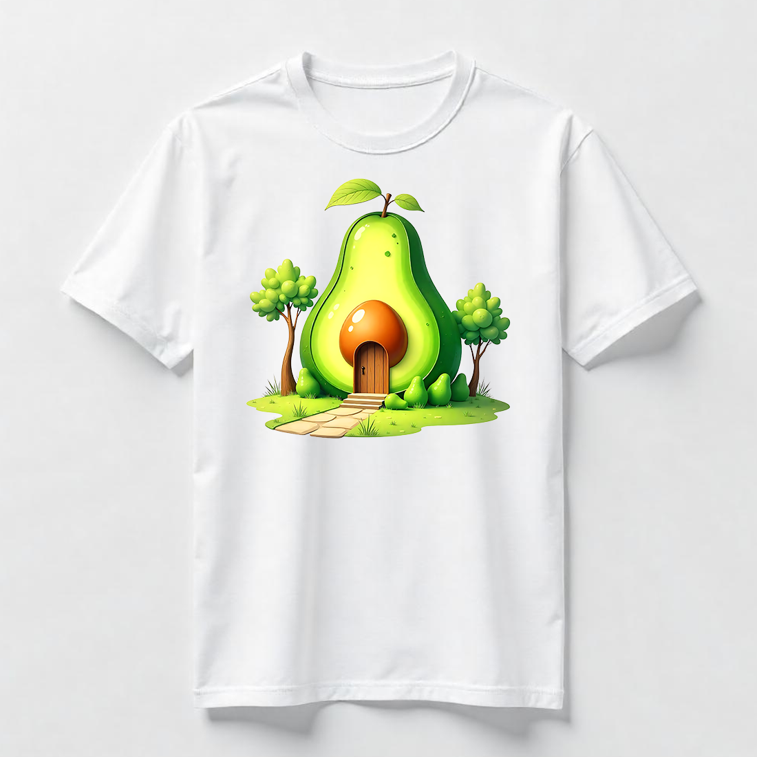 Watercolor Cute Avocado House T-Shirt Design Bundle cover image.