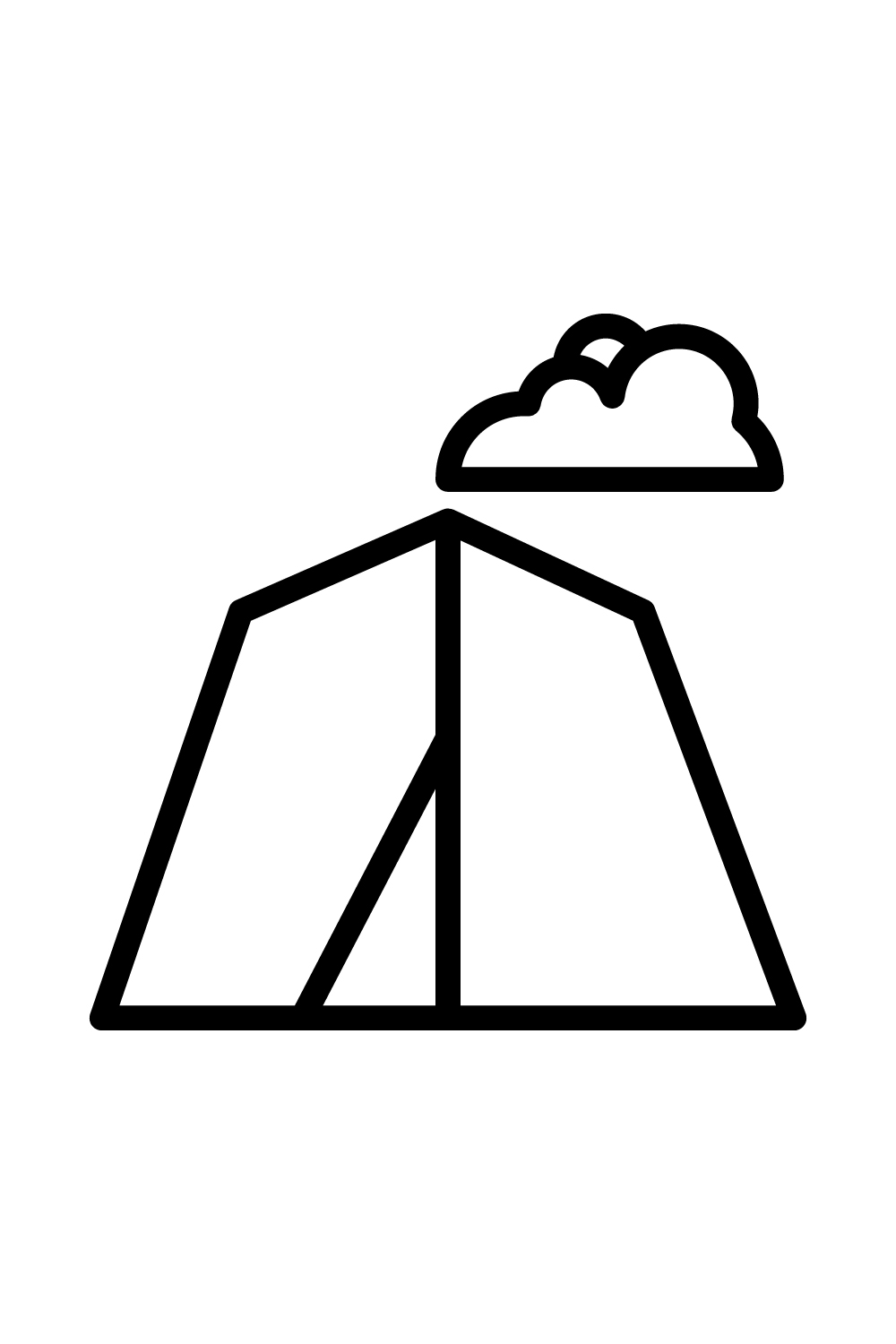 This is a Nice Tent Icon design pinterest preview image.