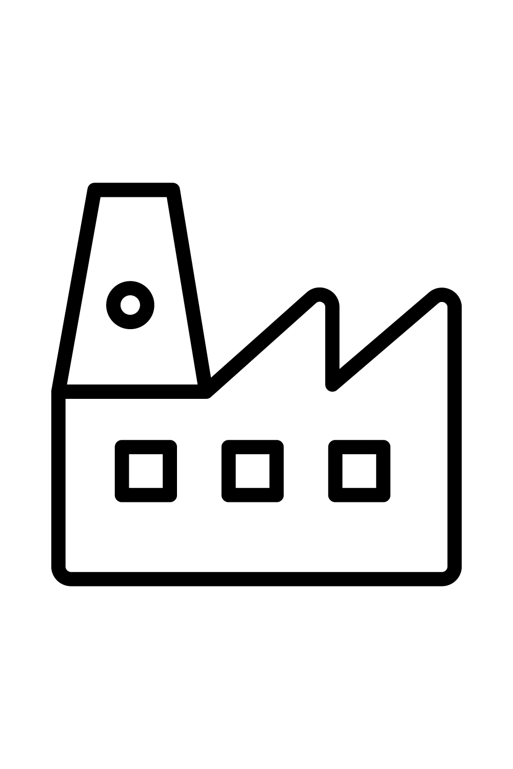 This is a Nice Industry Factory Icon Design pinterest preview image.