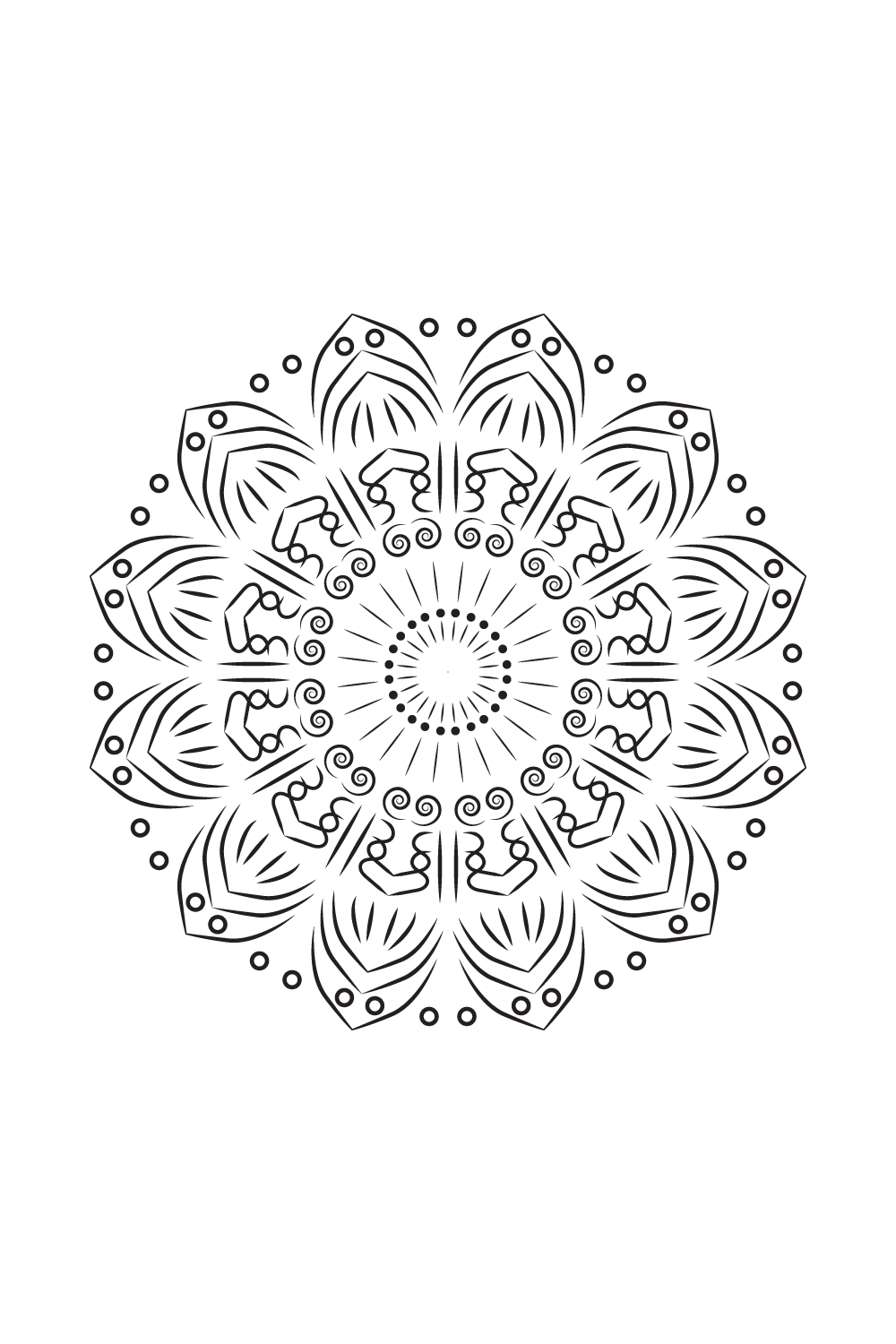 This is a Nice Mandala design Template pinterest preview image.