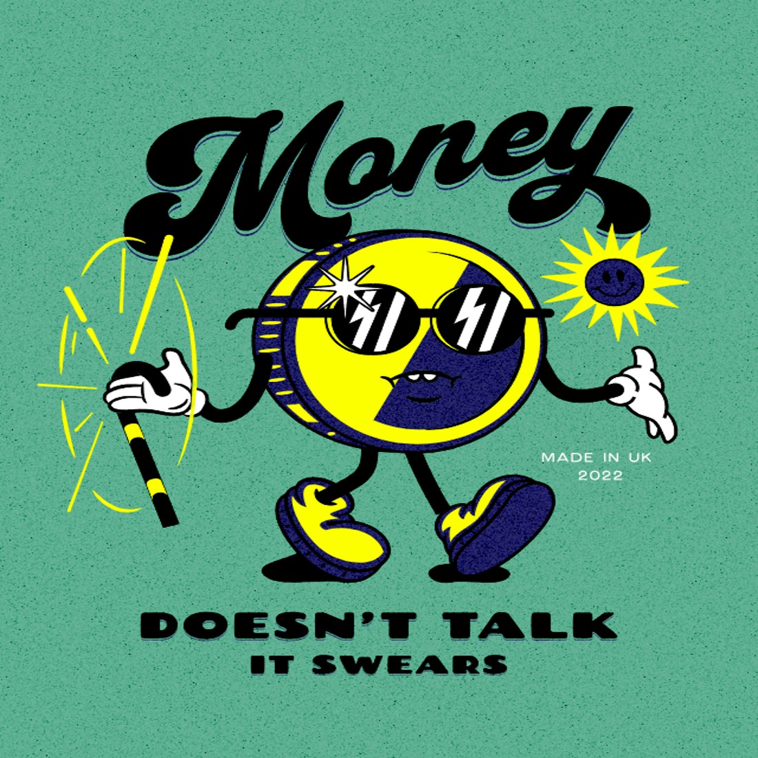 money doesnt talk comic cartoon mascot 563