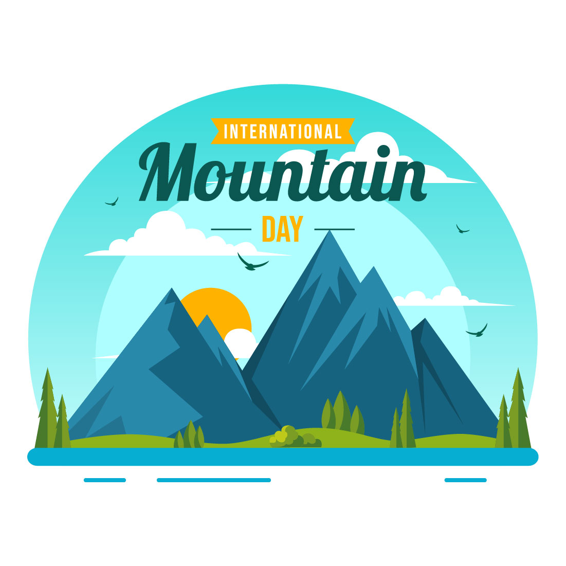 11 International Mountain Day Illustration preview image.