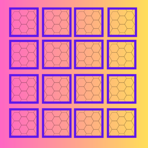 Hexagonal Grid Patterns on Gradient Background cover image.