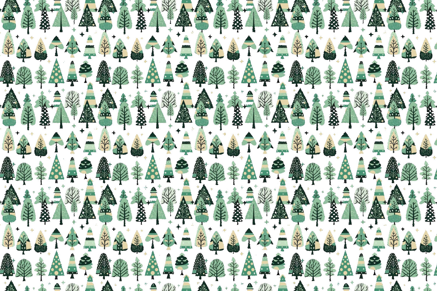 Christmas Tree Pattern pinterest preview image.