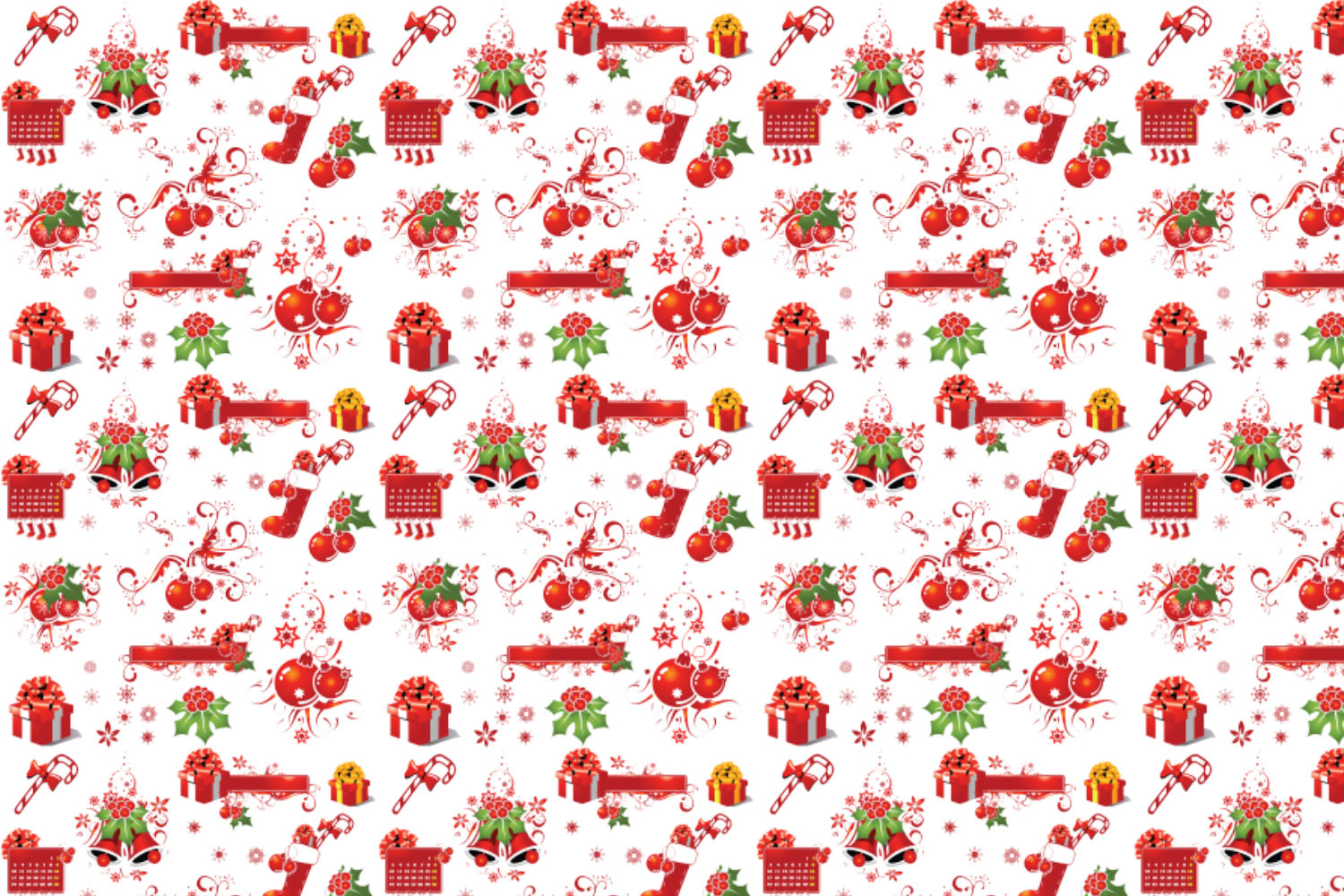 Red And Green Christmas Pattern pinterest preview image.