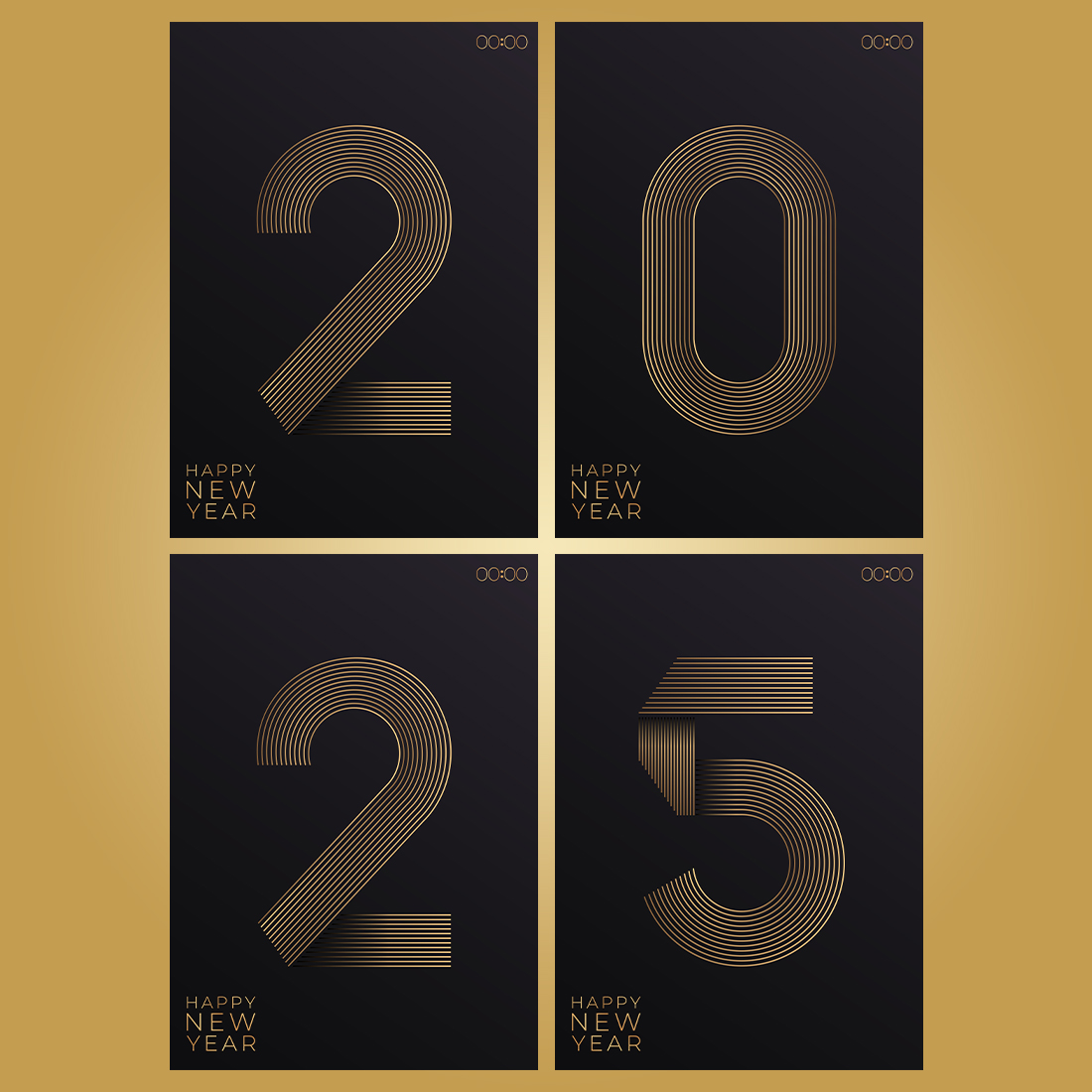 New Year 2025 Minimal Set preview image.