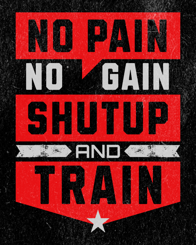 no pain no gain training tee 699