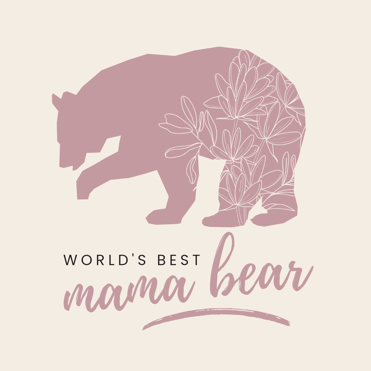 pink floral worlds best mama bear mom circle sticker 20241125 211728 0000 812