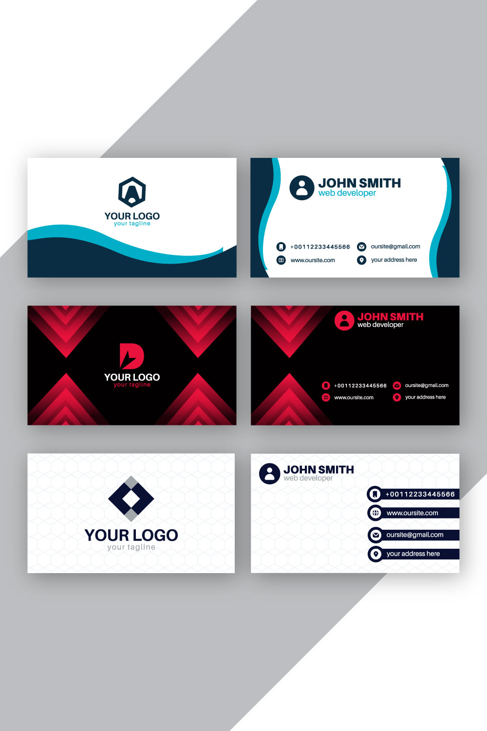 10 BUSINESS CARDS BUNDLE pinterest preview image.