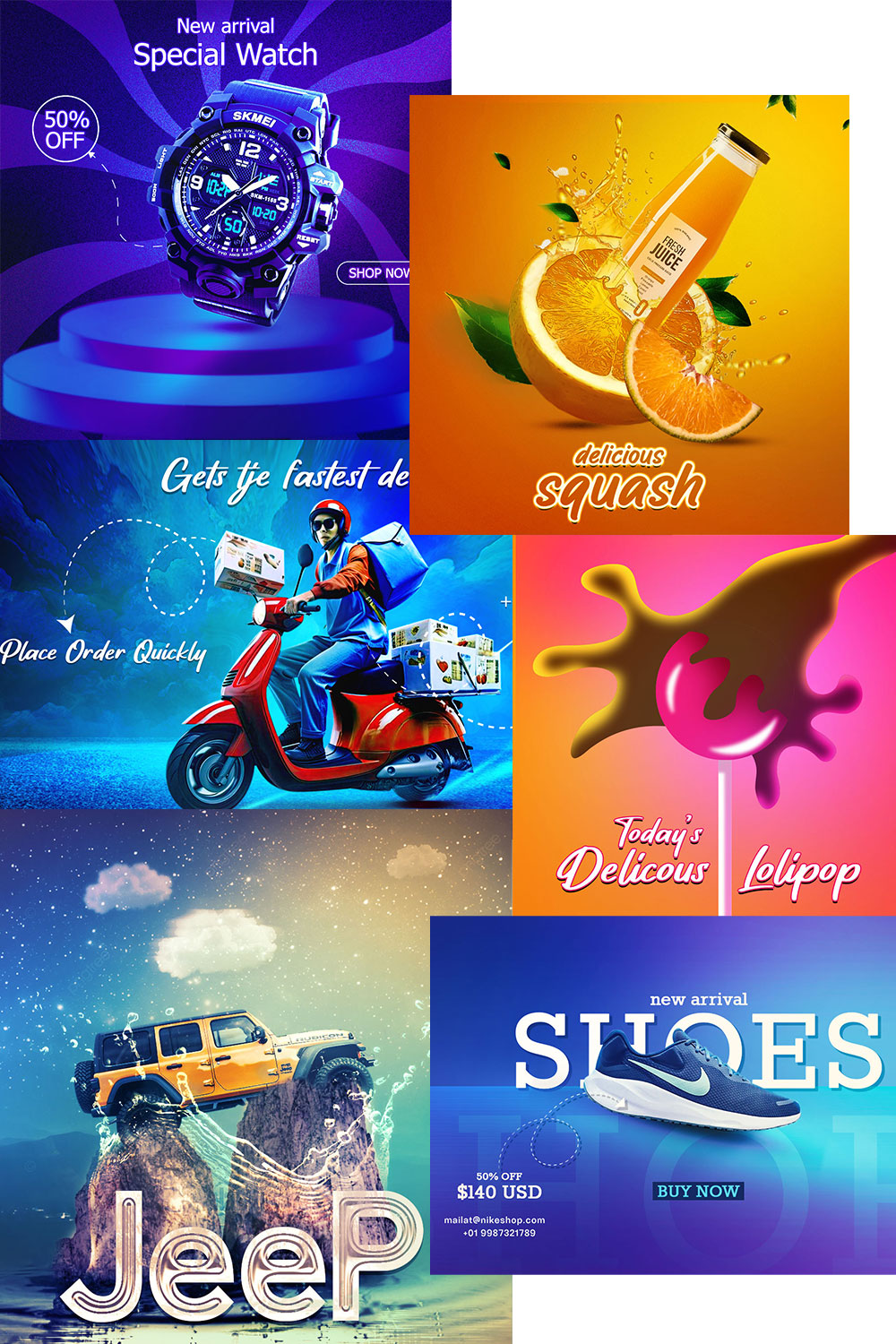 Creative Graphics High Res Psd and Jpg for behance portfolio - $19 pinterest preview image.