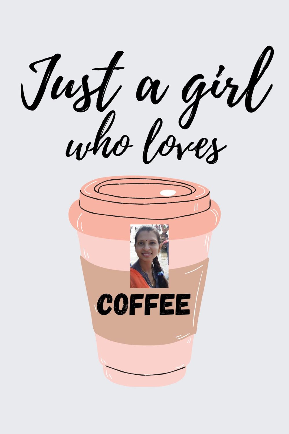 Just a Girl Who Loves Coffee T-Shirt pinterest preview image.